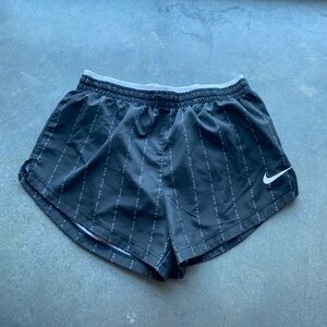 Nike Women's Black and White Athletic Shorts